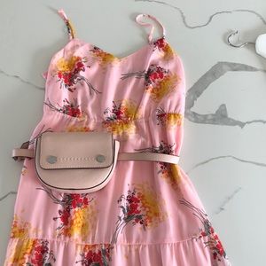 J Crew Pink Belt/Clutch Purse